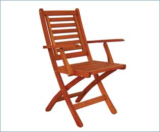 Silla Luna. Silla Plegable con apoyabrazos.